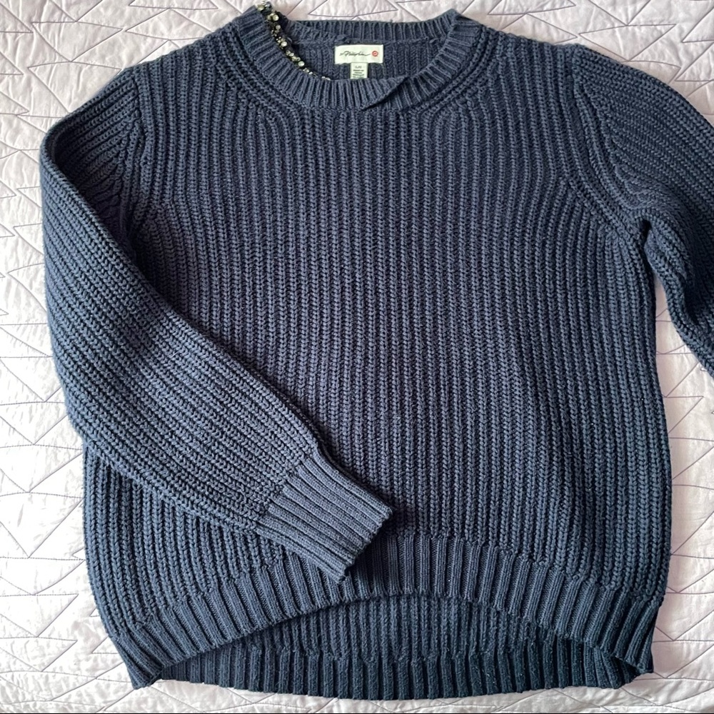 3.1 Phillip Lim for Target Navy Knit Jeweled Sweater